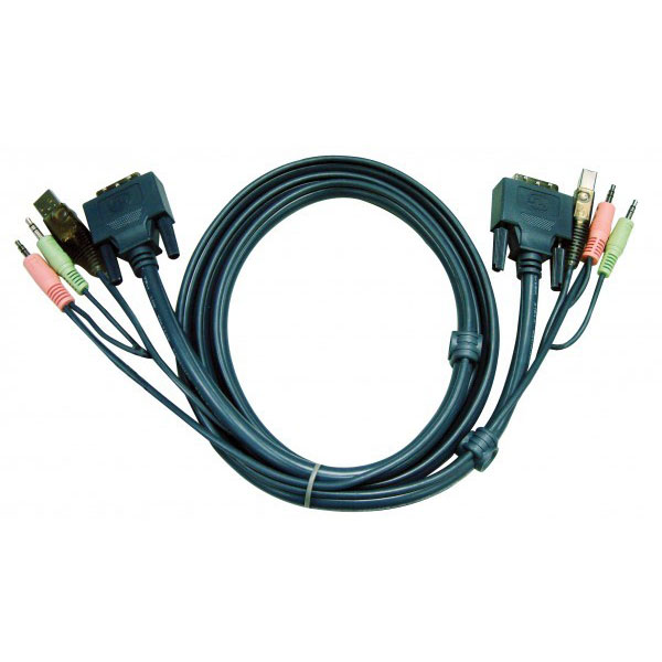 Aten cble kvm dvi-d usb single link 1,8m