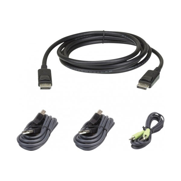 Aten kit de cbles kvm scuris displayport usb 3 m