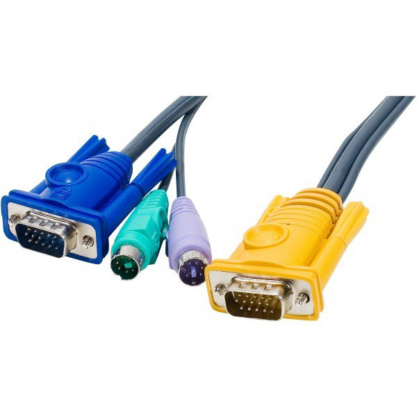 Aten cble kvm 3m ps/2 avec sphd 3 en 1