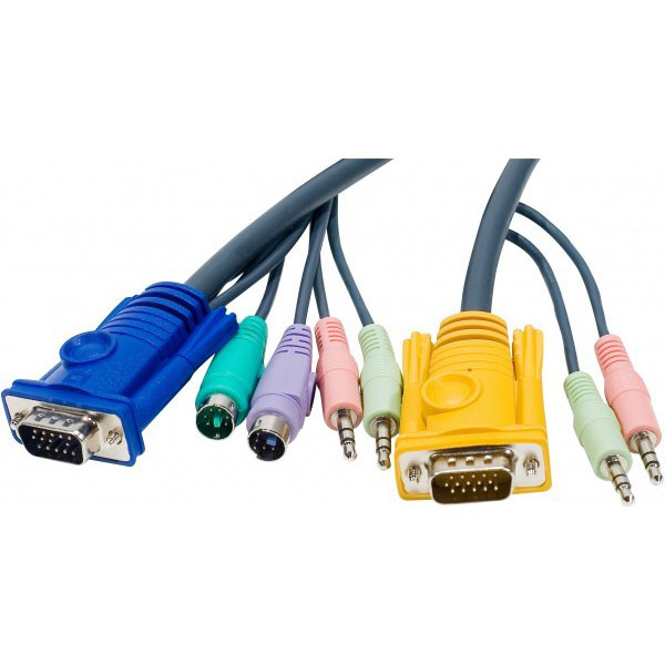 Aten cble kvm 3m ps/2 avec sphd 3 en 1 et audio