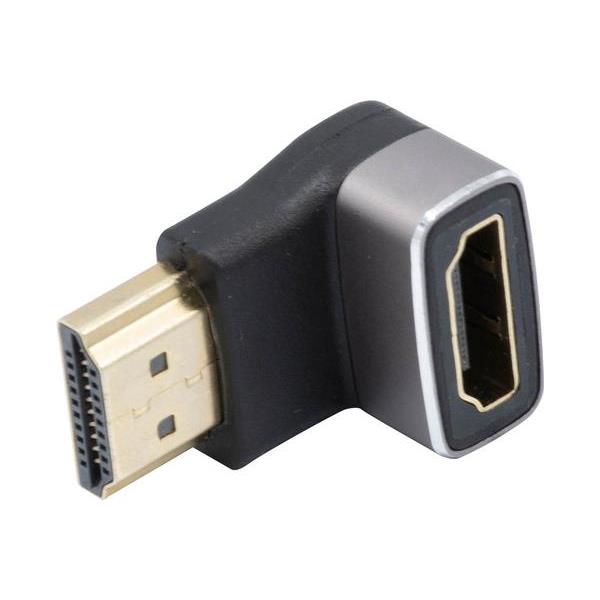 ADAPTATEUR HDMI ULTRA HIGHSPEED COUDE VERTICAL 90  M/F