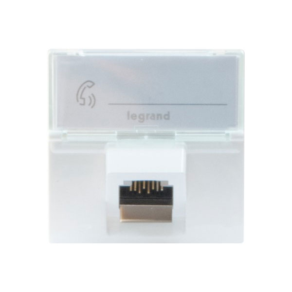 Plastron mosaic 45X45 incline 45 1 port RJ45 cat 6A stp