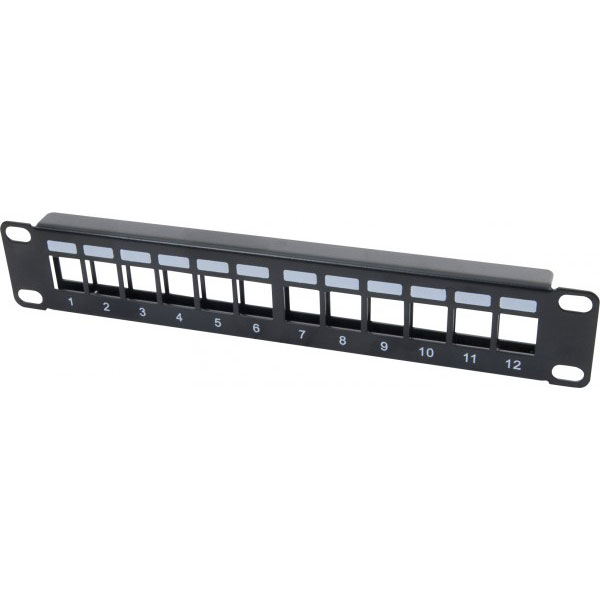 Panneau 10" 1U 12 ports keystone