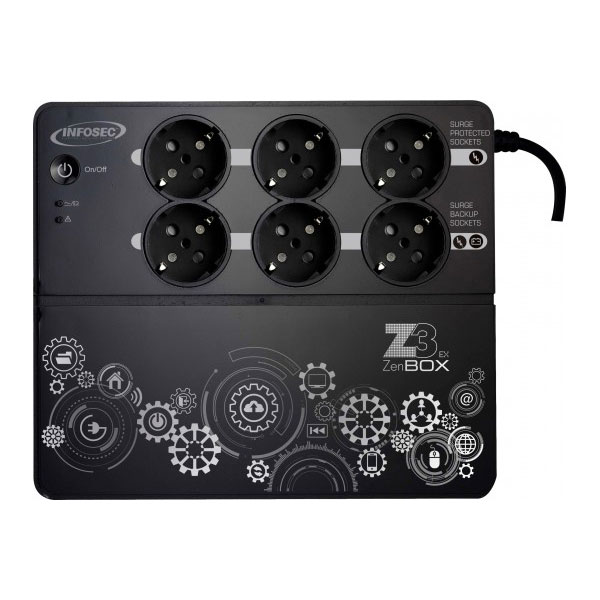 Infosec z3 zenergy box 500 alimentation d'nergie non interruptible 0,5 kva 200 w 8 sortie(s) ca