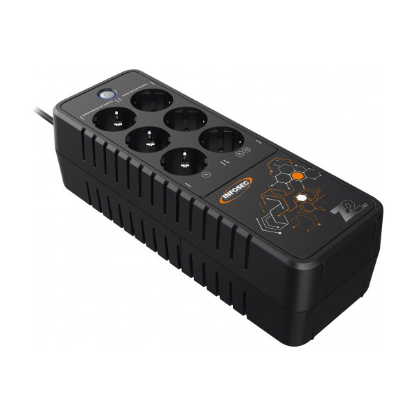 Infosec z2 ex 550 alimentation d'nergie non interruptible 0,55 kva 275 w 6 sortie(s) ca