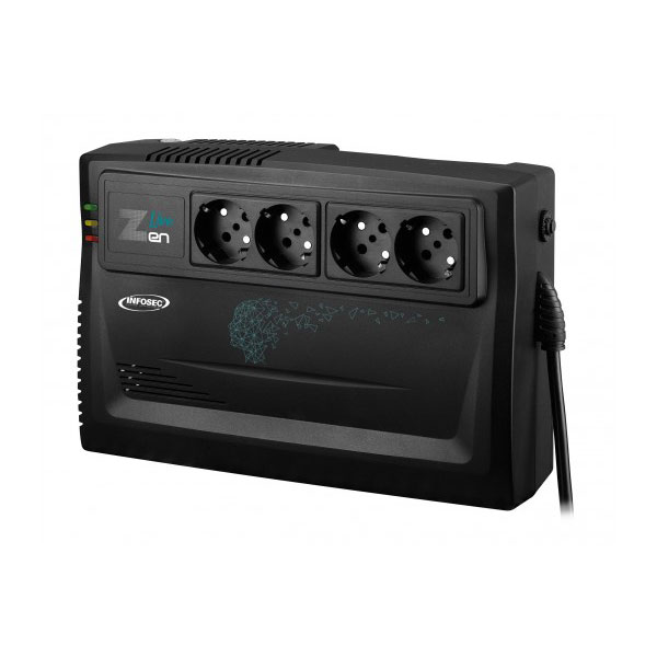 Infosec zen live 1000 alimentation d'nergie non interruptible interactivit de ligne 1 kva 600 w 4 sortie(s) ca