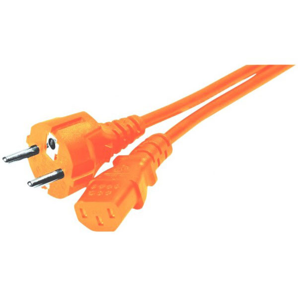Gnrique ecf-808073 cble lectrique orange 1,8 m cee7/7 iec c13