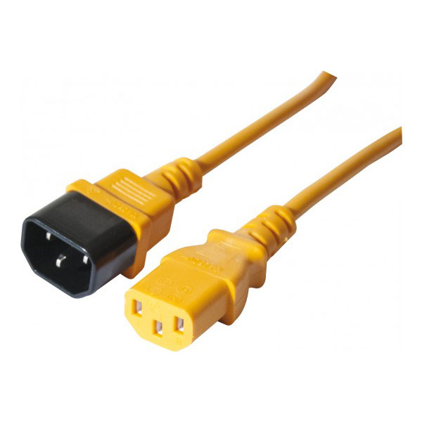 Exc 808075 cble lectrique orange 1,8 m coupleur c14 coupleur c13