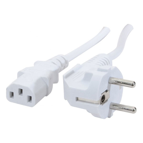 Exc 808077 cble lectrique blanc 1,8 m coupleur c13 cee7/7