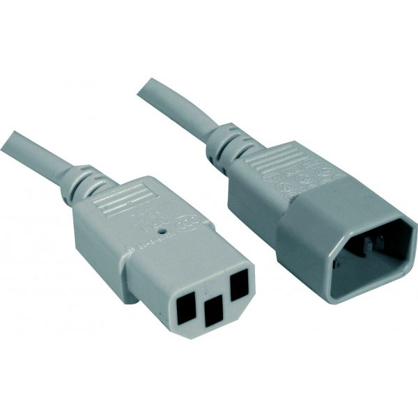 Gnrique ecf-808140 cble lectrique gris 1,8 m iec c14 iec c13