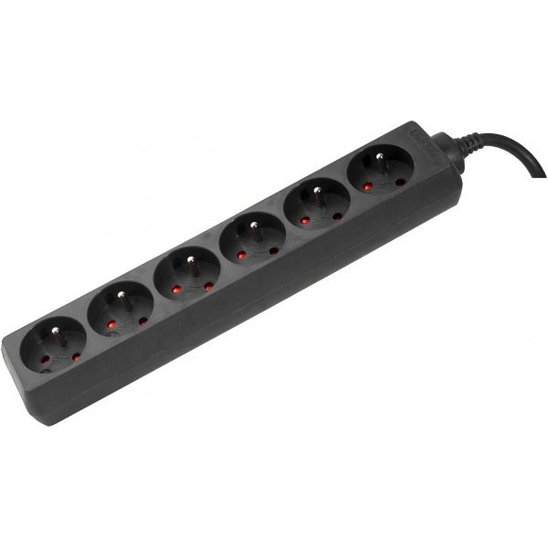 Dexlan 808534 multiprise 4 m 6 sortie(s) ca intrieure noir