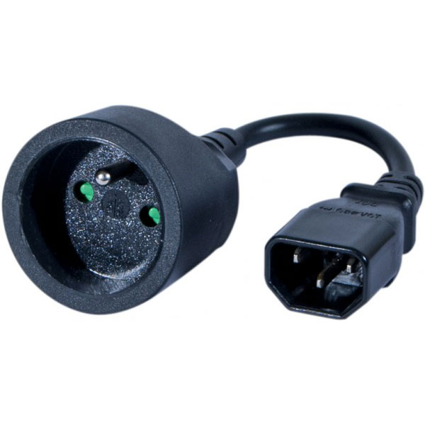 Logon tc24nc cble lectrique noir 0,23 m coupleur c14 cee7/4