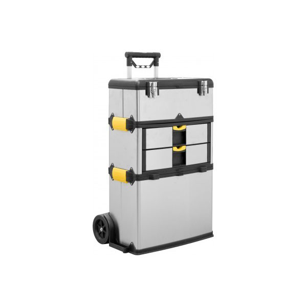 Perel otba4 boite  outils noir, acier inoxydable, jaune