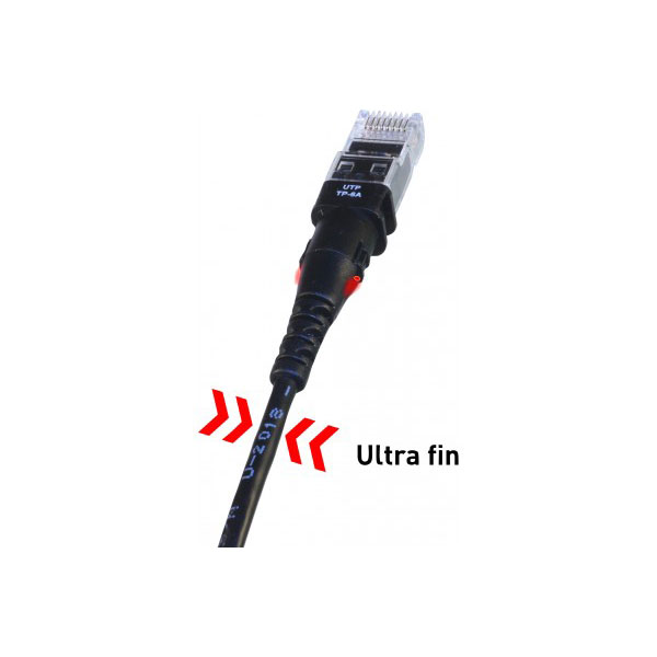 Patchsee tp-6a-u/2 cble de rseau noir 0,6 m cat6a u/utp (utp)