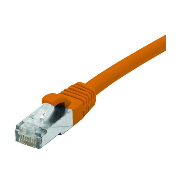 Cble de rseau orange 0,5 m cat6 f/utp (ftp)