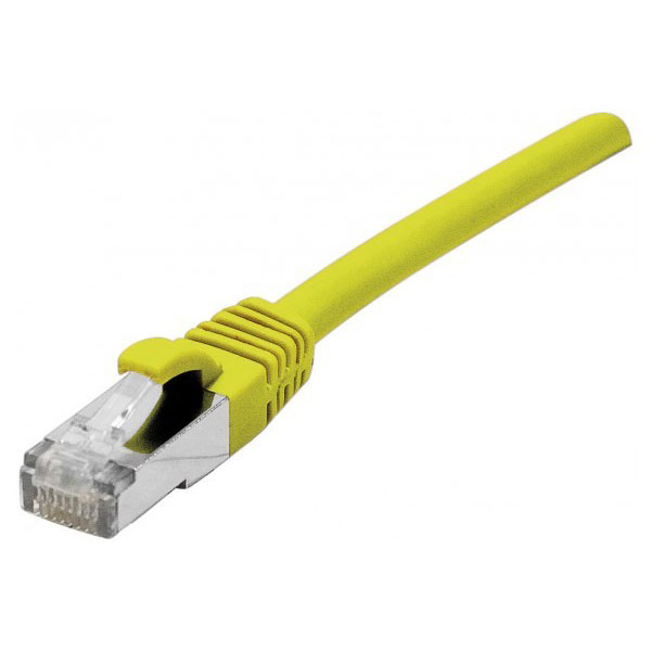 DEXLAN Cordon RJ45 sur cble catgorie 7 S/FTP LSOH snagless jaune - 0,5 m