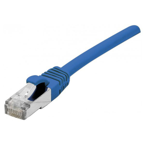 DEXLAN Cordon RJ45 sur cble catgorie 7 S/FTP LSOH snagless bleu - 1 m