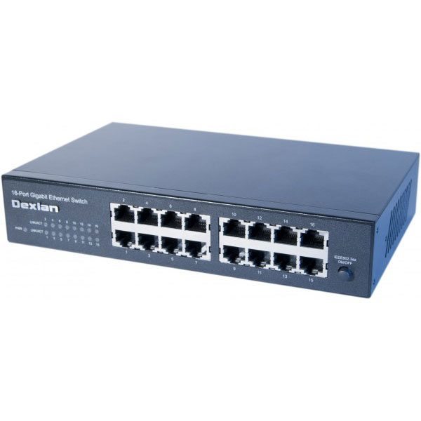 Dexlan switch 16 ports Gigabit rackable 10" et 19"