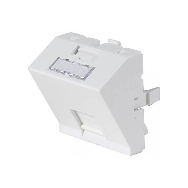 Plastron 45X45 incline 30 pour 1 port RJ45