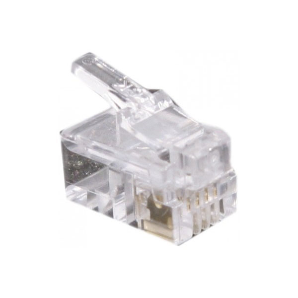 Connecteurs RJ9 non blinds (4P4C) pour tlphonie - lot de 10 pcs