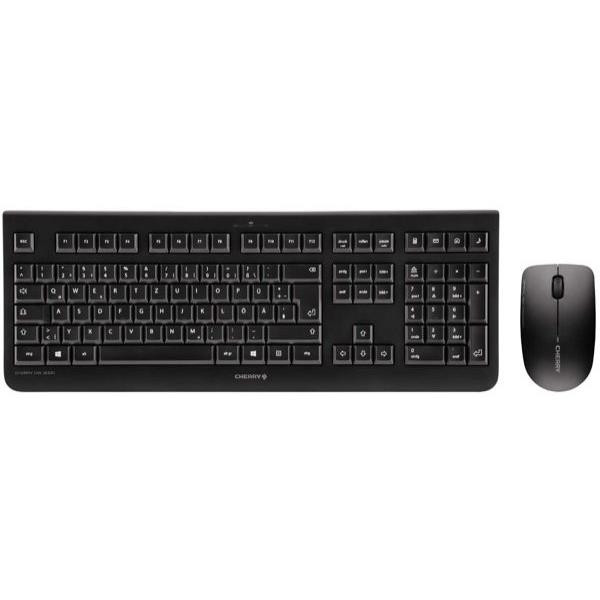 Cherry dw 3000 clavier souris incluse universel rf sans fil qwerty anglais amricain noir