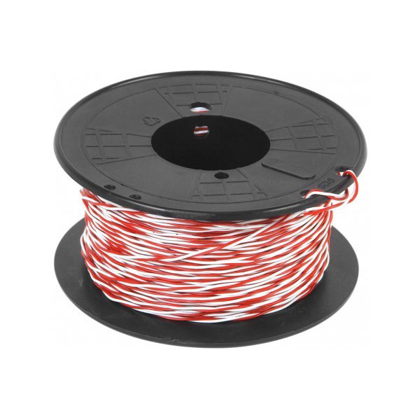 Cble de tlphone 100 m rouge, blanc
