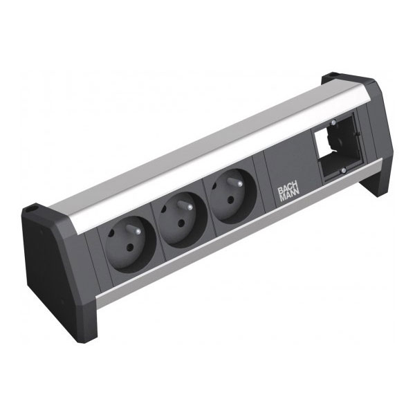 Bachmann desk 1 multiprise 3 sortie(s) ca intrieure noir