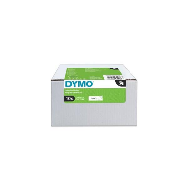 DYMO Ruban D1 noir sur blanc, 9 x 7 mm,  pack co 8 + 2