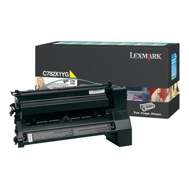 Cartouches de toner - Lexmark c782x1yg cartouche de toner 1 pice(s) original jaune