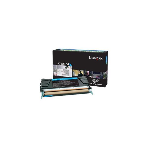 Cartouches de toner - Lexmark x746a1cg cartouche de toner 1 pice(s) original cyan