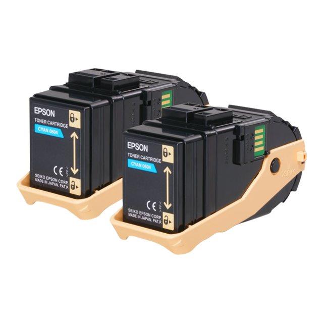 Cartouches de toner - Epson pack 2 toners cyan (2 x 7 500 p)
