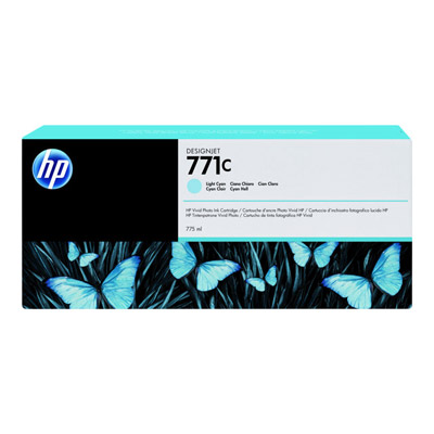 Hp 771c cartouche d'encre designjet cyan clair, 775 ml