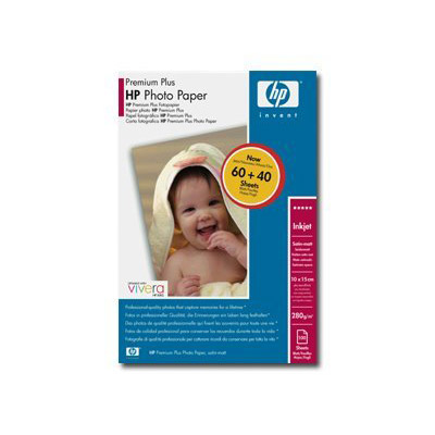 HP premium Plus Photo Paper - Papier photo satin mat - 100 x 150 mm - 280 g/m2 - 100 feuille(s)
