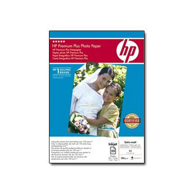 HP premium Plus - Papier photo satin mat - A4 (210 x 297 mm) - 240 g/m2 - 20 feuille(s)