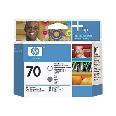 Hp 70 optimiseur de brillant et tte d'impression designjet grise