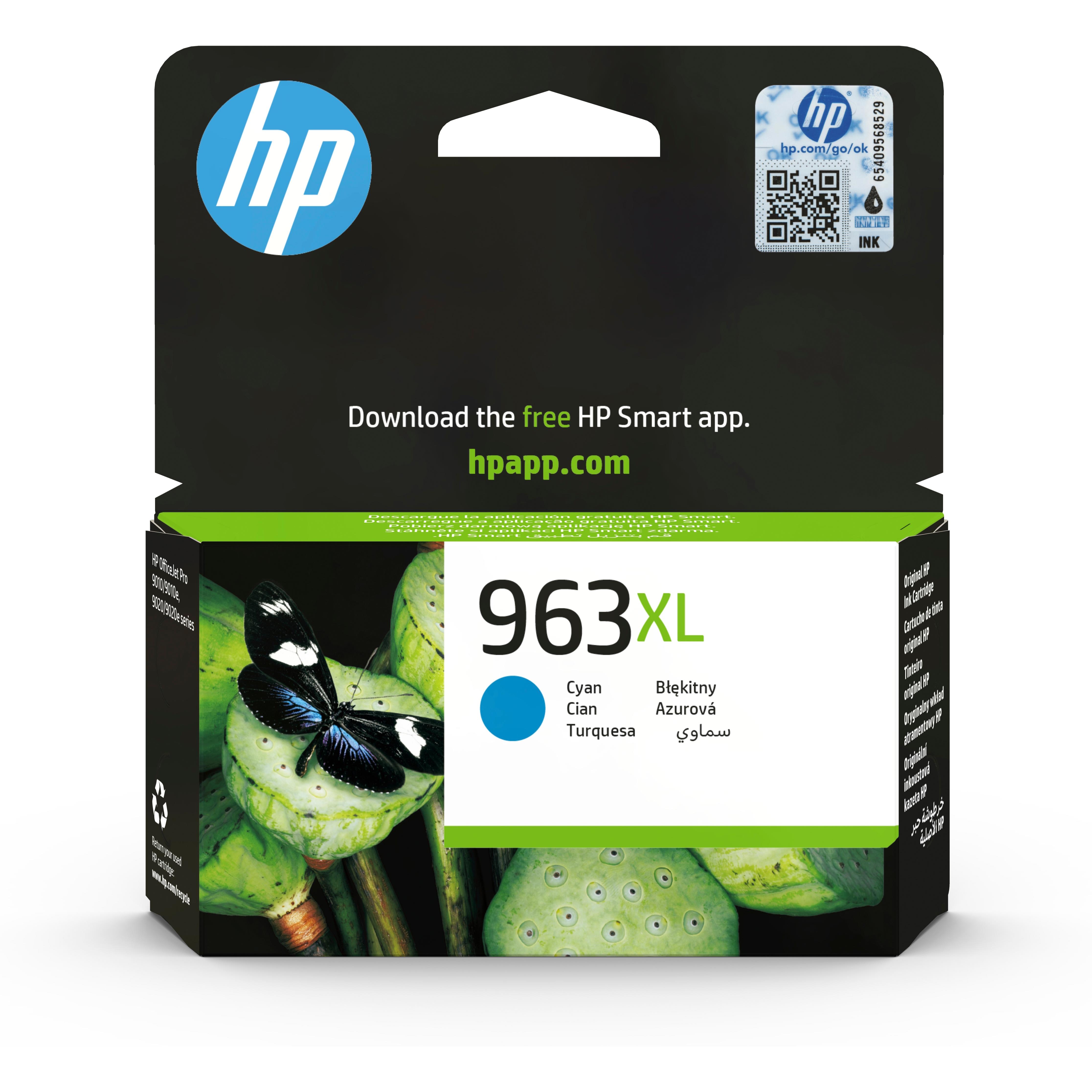 Cartouches pour imprimantes - Hp 963xl cartouche d'encre cyan authentique, grande capacit�