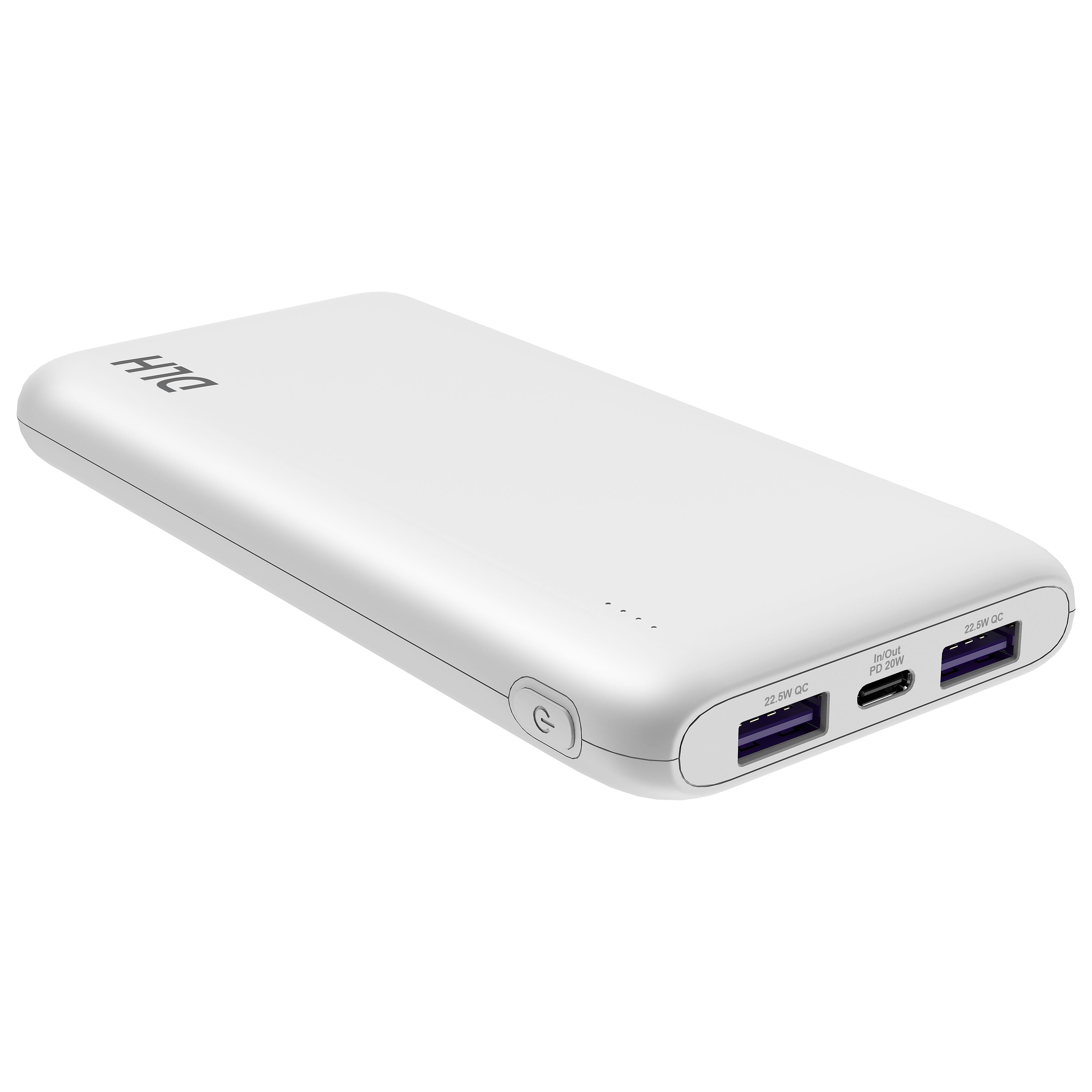 Batterie de secours externe (power bank) - Dlh dy-be5118 banque d'alimentation lectrique 10000 mah blanc