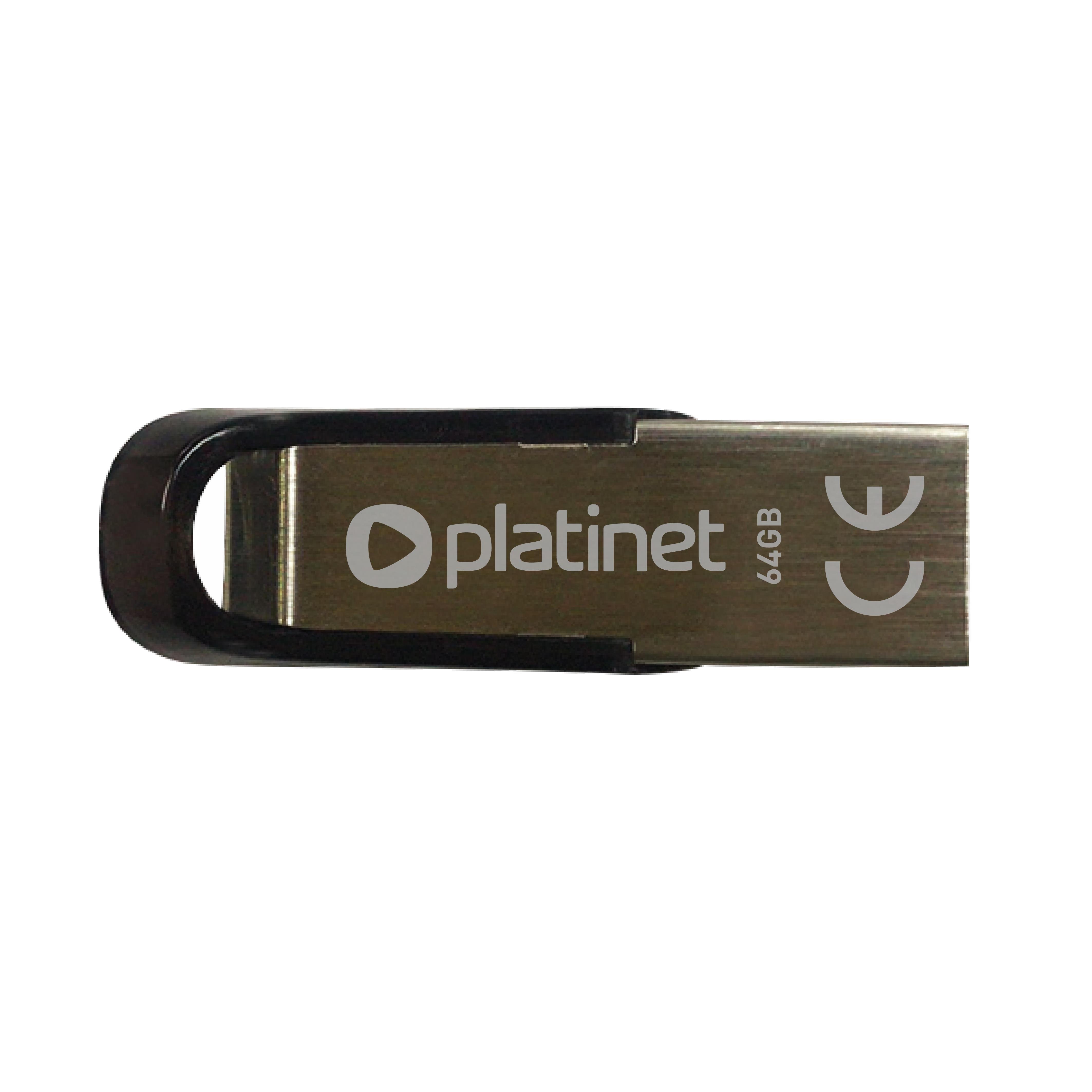 Platinet pmfms64 lecteur usb flash 64 go usb type-a 2.0 noir, argent