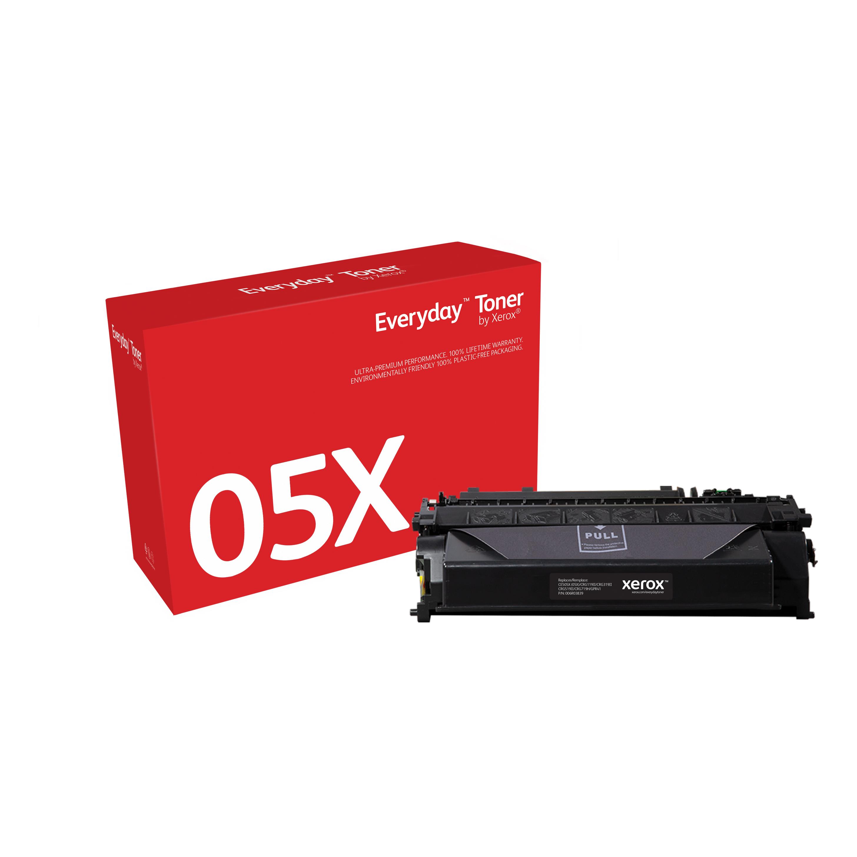 Cartouches de toner - Toner noir everyday de xerox compatible avec hp 05x (ce505x), grande capacit