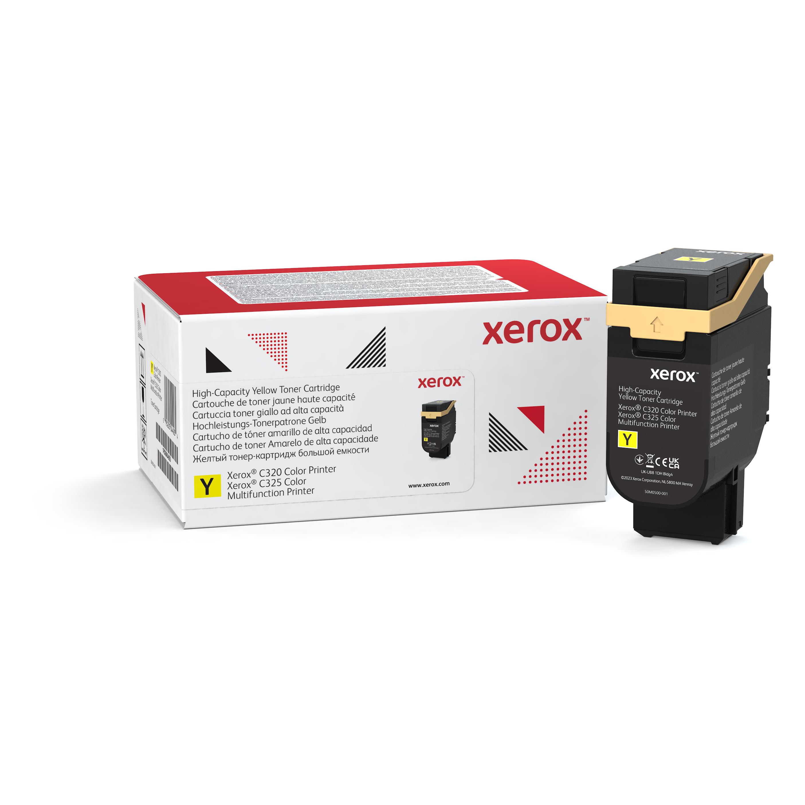 Cartouches de toner - Xerox cartouche de toner jaune de grande capacit imprimante couleur  c320?/?multifonctions  c325 (5500 pages) - 006r04830