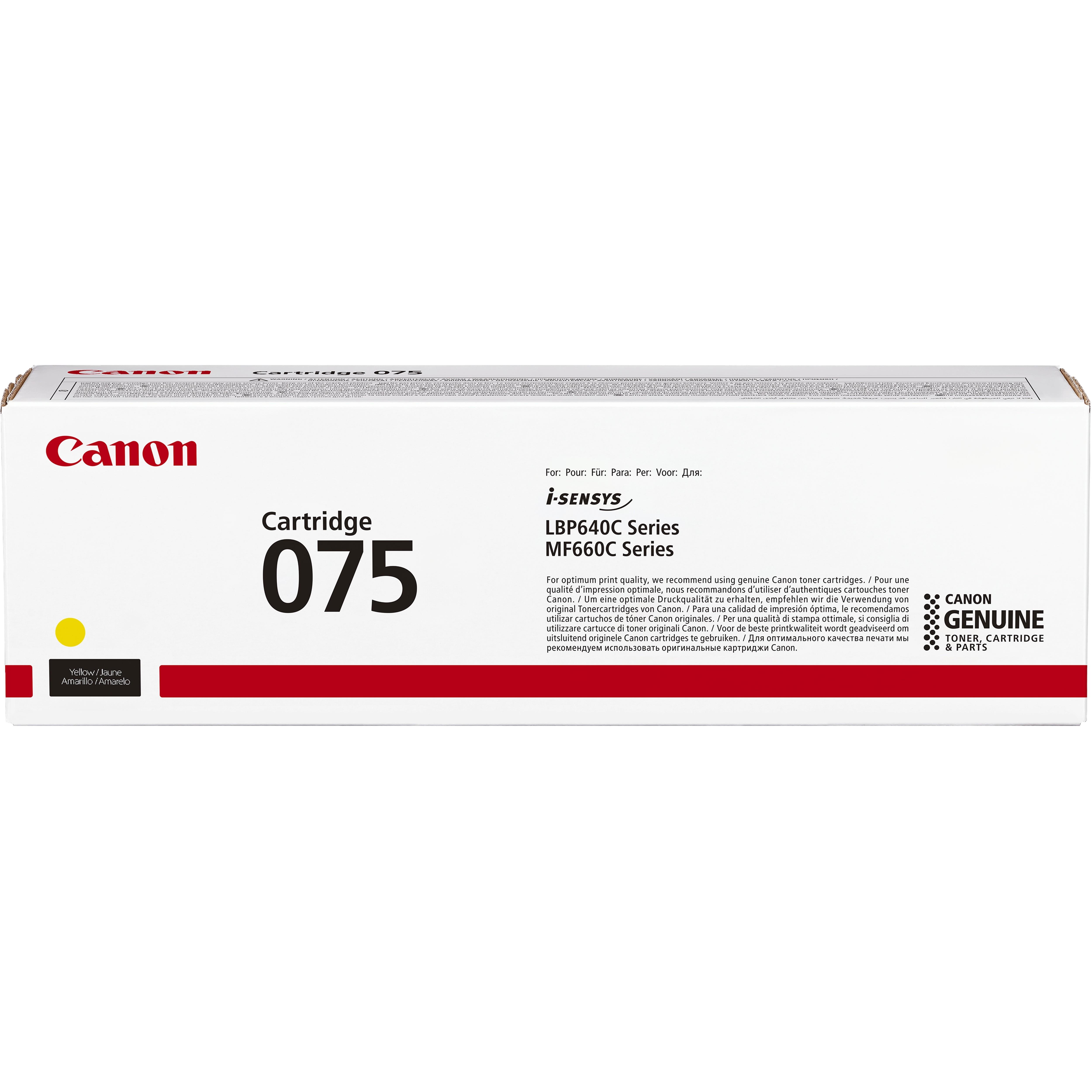 Cartouches de toner - Canon 075 cartouche de toner 1 pi�ce(s) original jaune