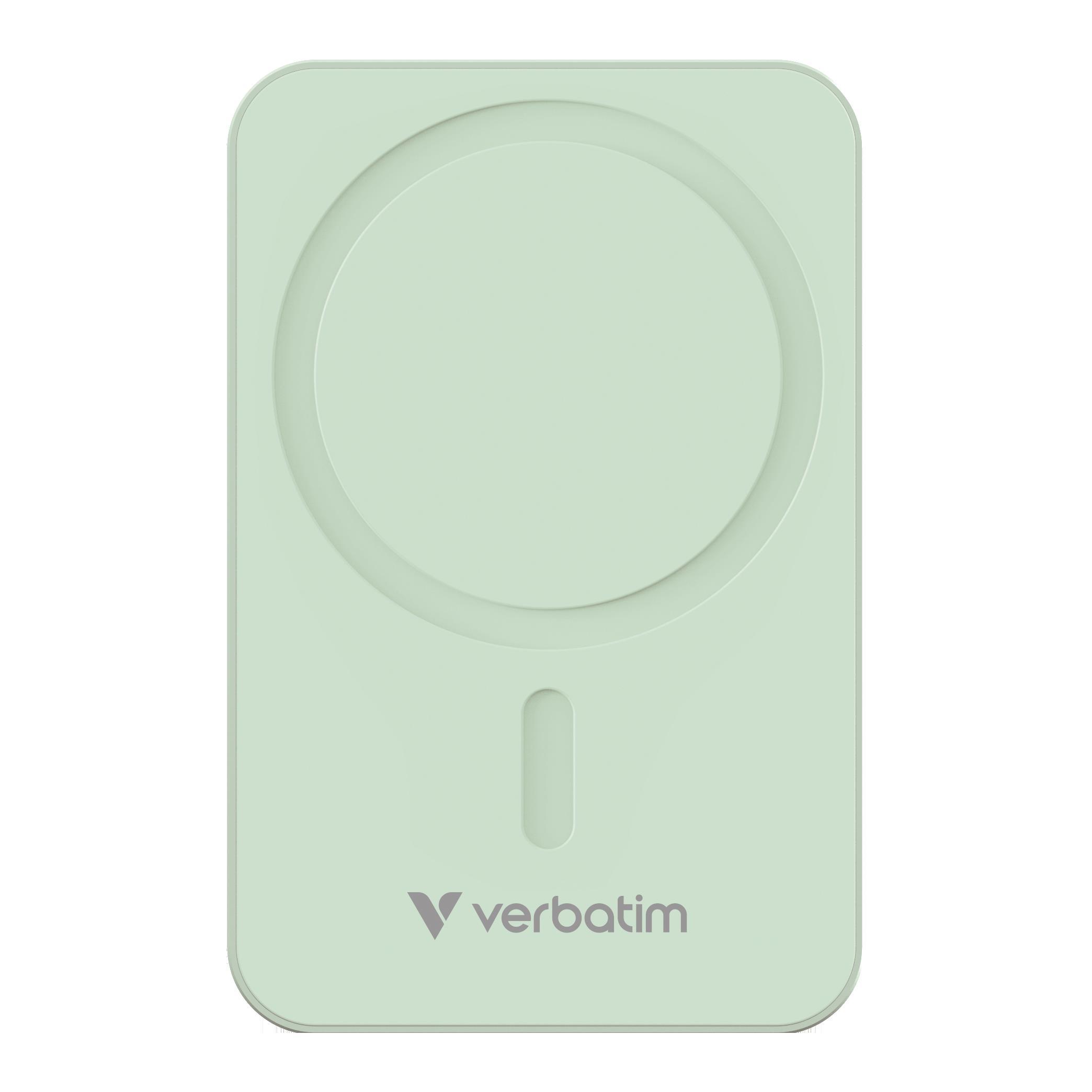 Batterie de secours externe (power bank) - Verbatim charge 'n' go essentials 20000 mah recharge sans fil vert