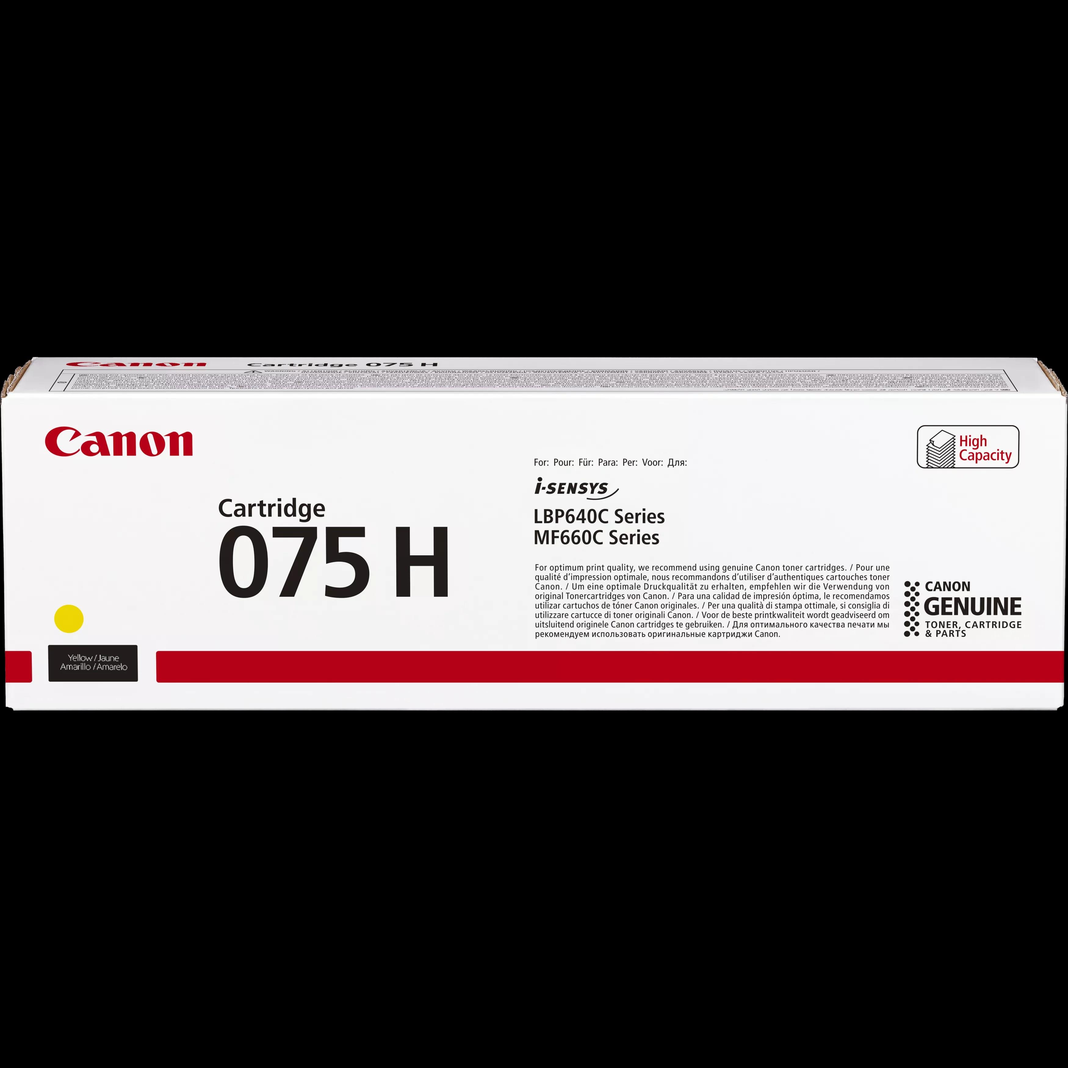 Cartouches de toner - Canon 075 h cartouche de toner 1 pi�ce(s) original jaune
