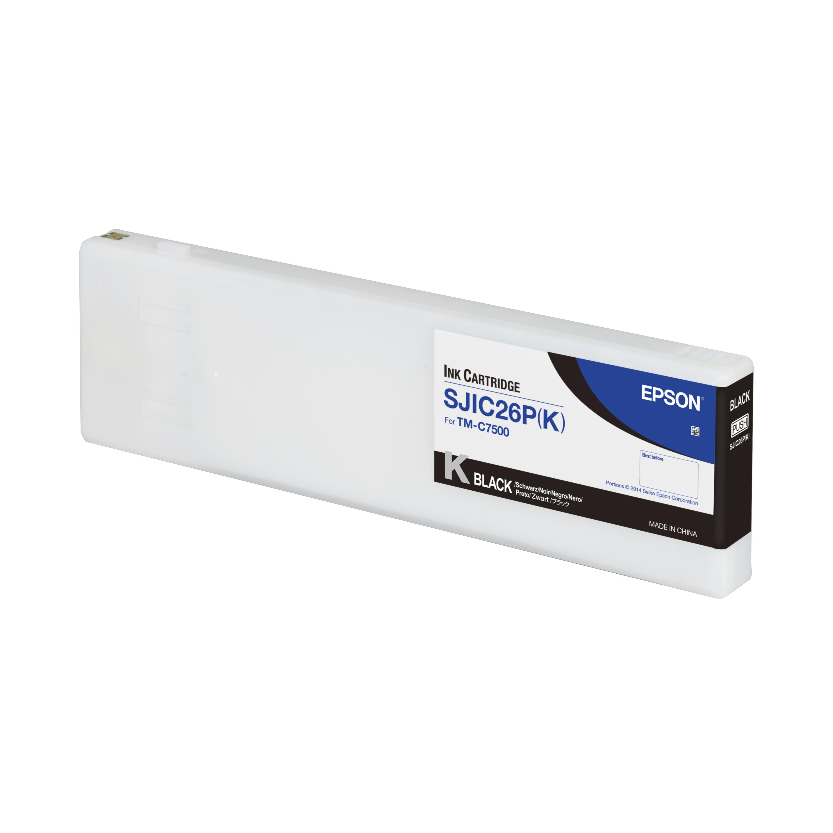 Cartouches pour imprimantes - Epson sjic26p(k): ink cartridge for colorworks c7500 (black)