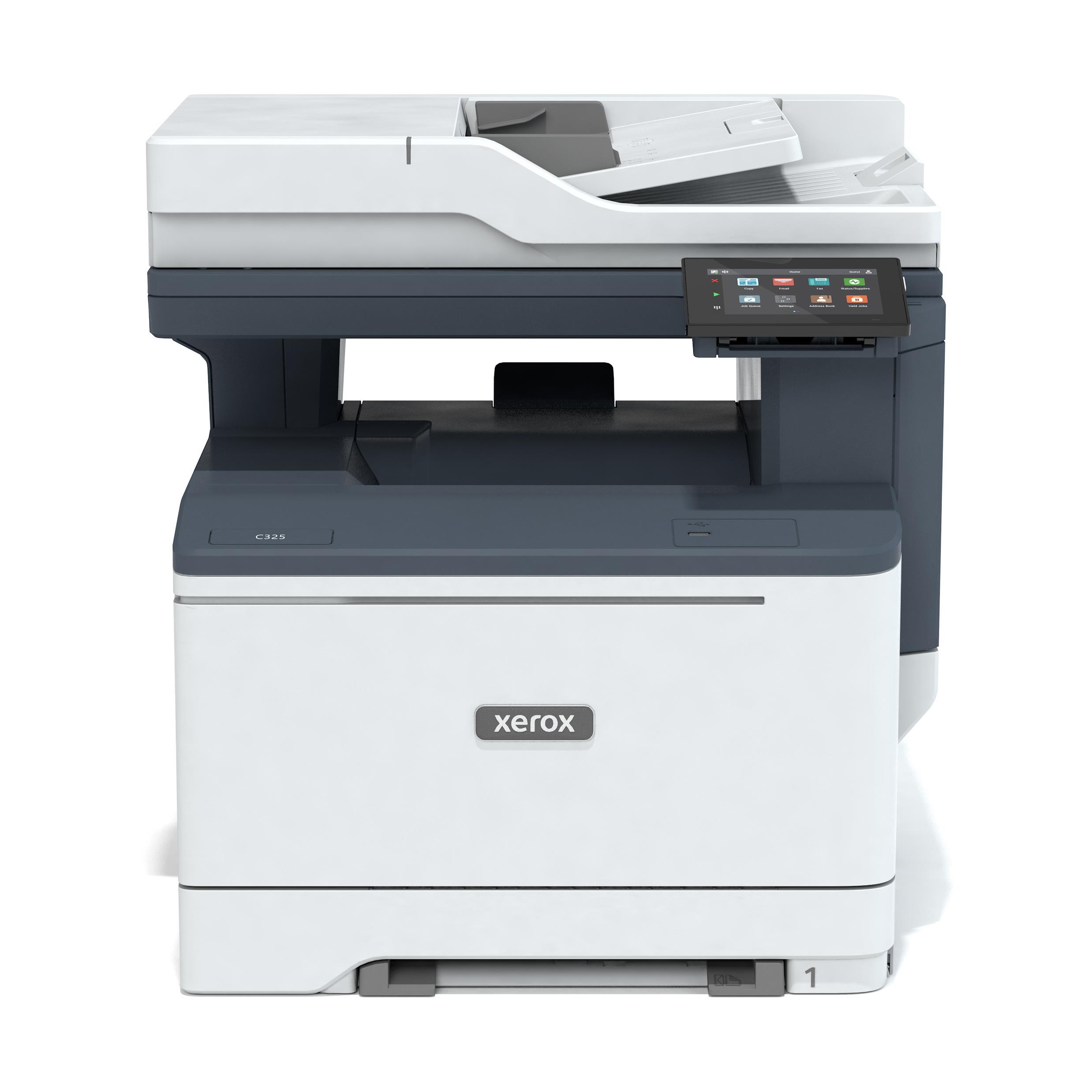 Xerox c325 copie/impression/numrisation/tlcopie recto verso sans fil a4, 33 ppm, ps3 pcl5e/6, 2 magasins, 251 feuilles