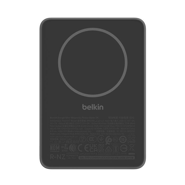 Batterie de secours externe (power bank) - Belkin bpd010hqbk 5000 mah recharge sans fil noir