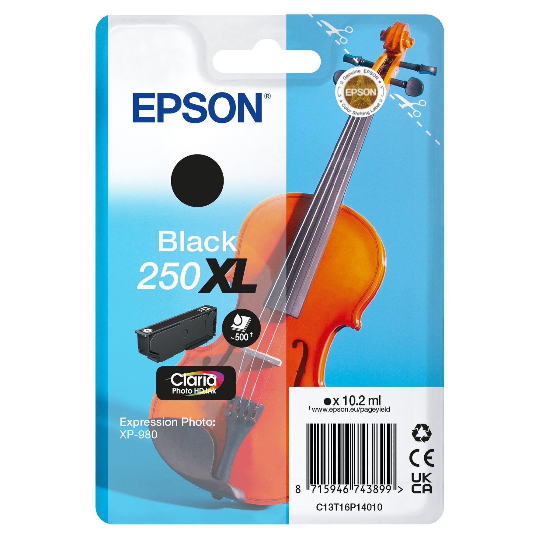 Cartouches pour imprimantes - Epson 250xlviolin claria photo hd cartouche d'encre 1 pi�ce(s) original rendement �lev� (xl) noir