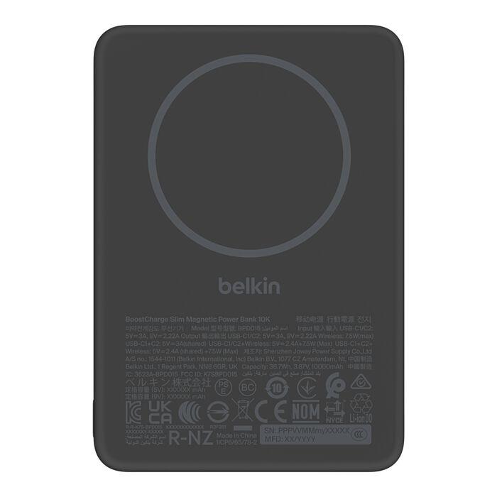 Batterie de secours externe (power bank) - Belkin bpd015hqbk banque d'alimentation �lectrique recharge sans fil noir