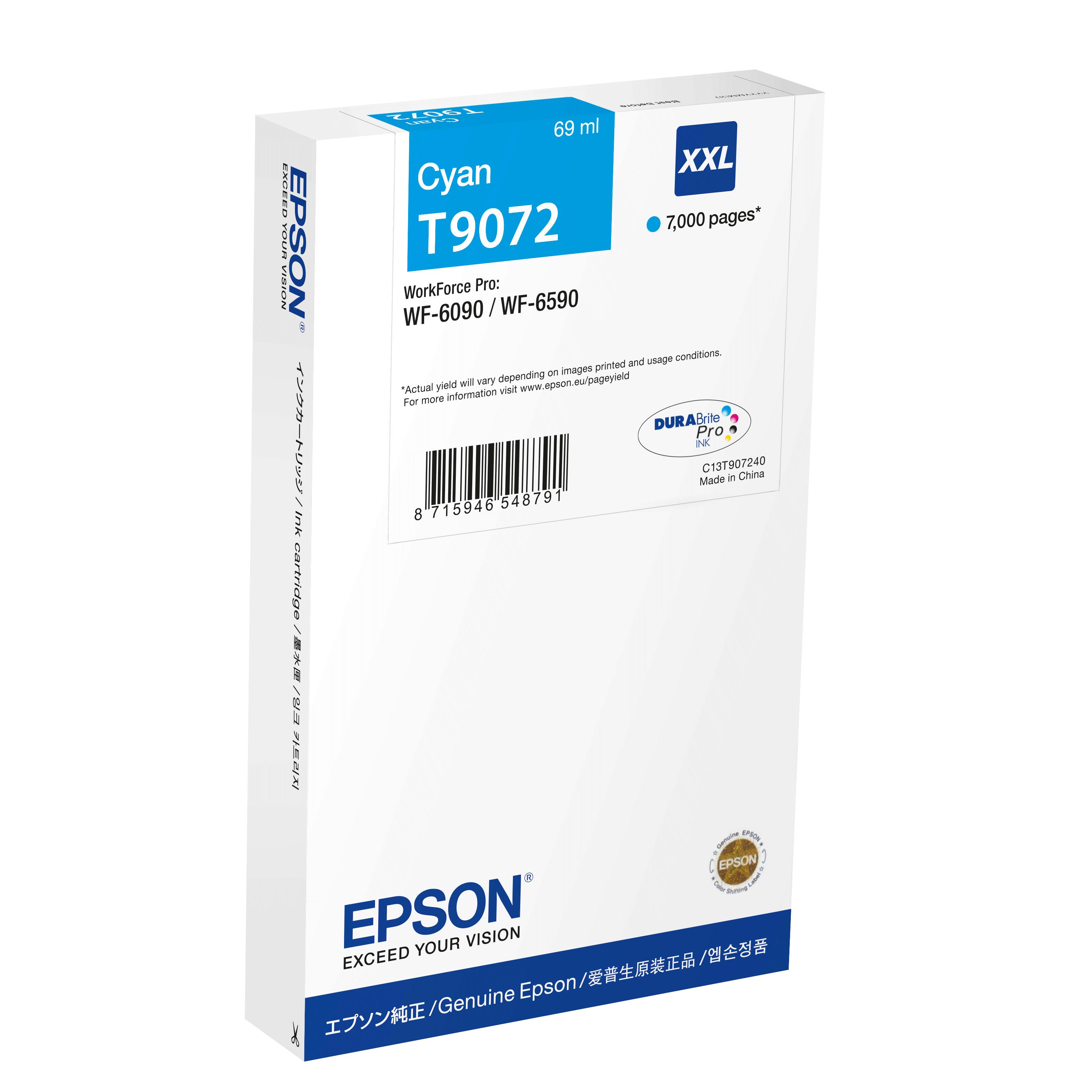 Cartouches pour imprimantes - Epson c13t90724n cartouche d'encre 1 pice(s) original rendement extra (super) lev cyan