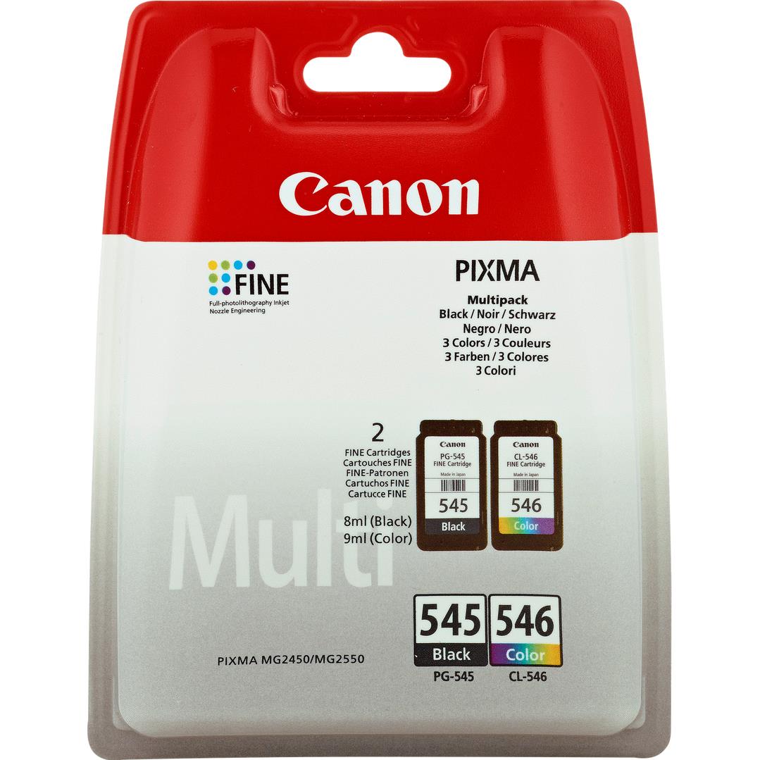Cartouches pour imprimantes - Canon pg-545/cl-546 multipack cartouche d'encre 2 pi�ce(s) original noir, cyan, magenta, jaune